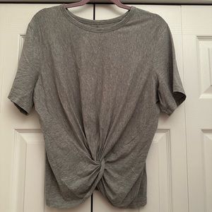 lululemon athletica Gray Twist Front Top